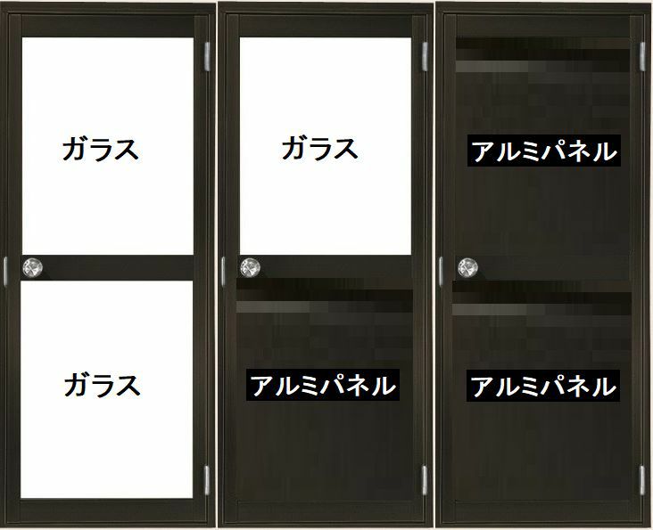 ロンカラーガラスドア 内付型 0617 W600 × H1755mm 勝手口ドア アルミサッシ LIXIL TOSTEM リクシル トステム |  みらいの夢